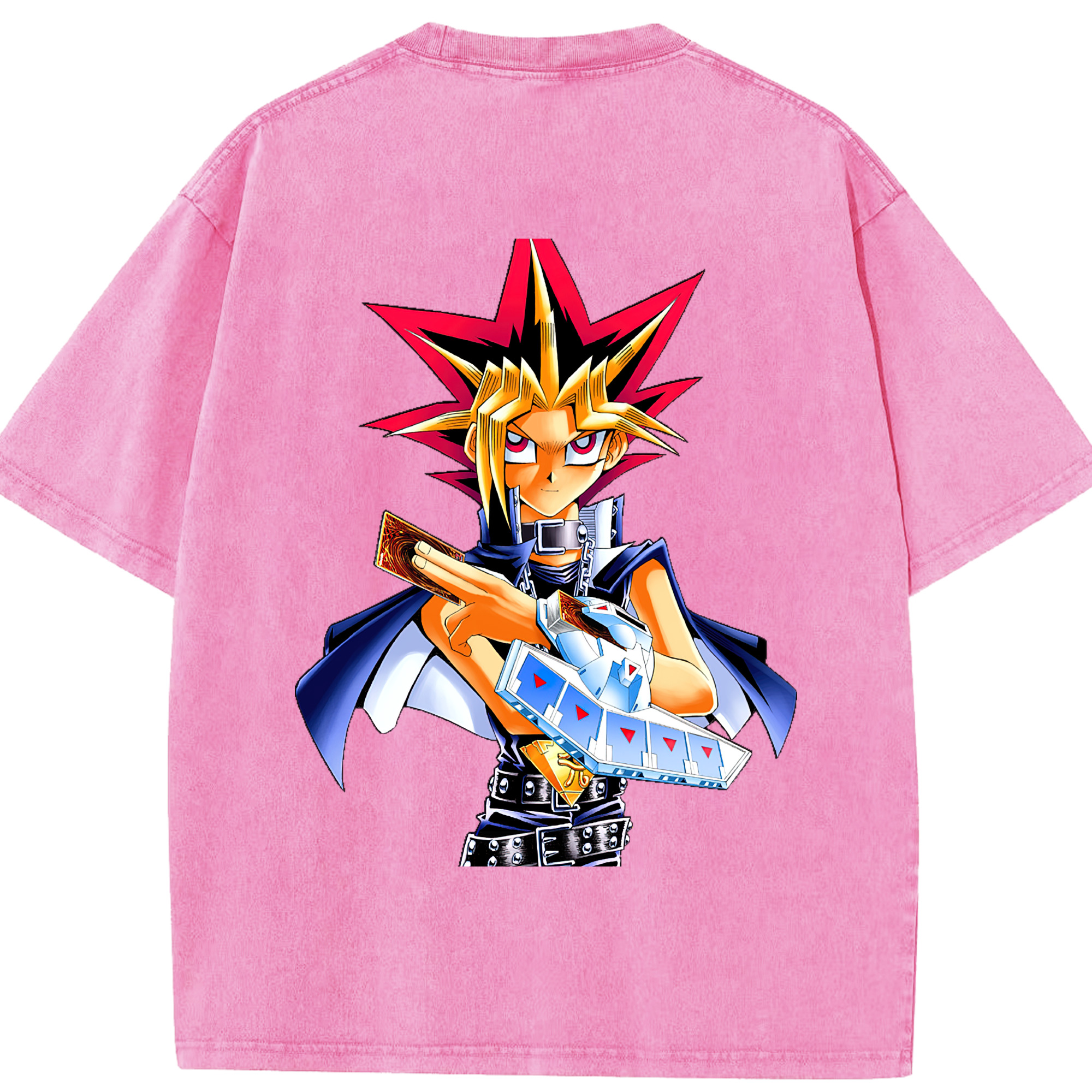 （画像用） 遊☆戯☆王 Yu-Gi-Oh! 綿100% ヴィンテージ風 半袖Tシャツ（背面プリント）